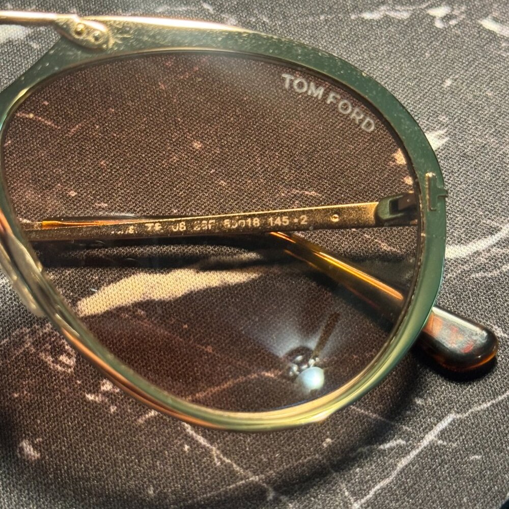 🔥Tom Ford Dashel Sunglasses – Gold Aviator Frame w/ Brown Lenses | (Authentic)